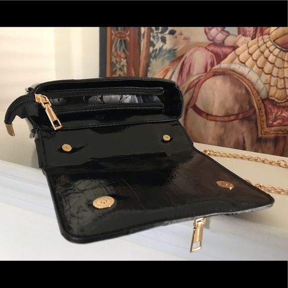 Adorable & Unique Black & Gold Motorcycle Jacket Bag! - Picture 14 of 16